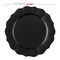Black Round Lotus Plastic Dinner Plates - 10.25" (120 Plates)